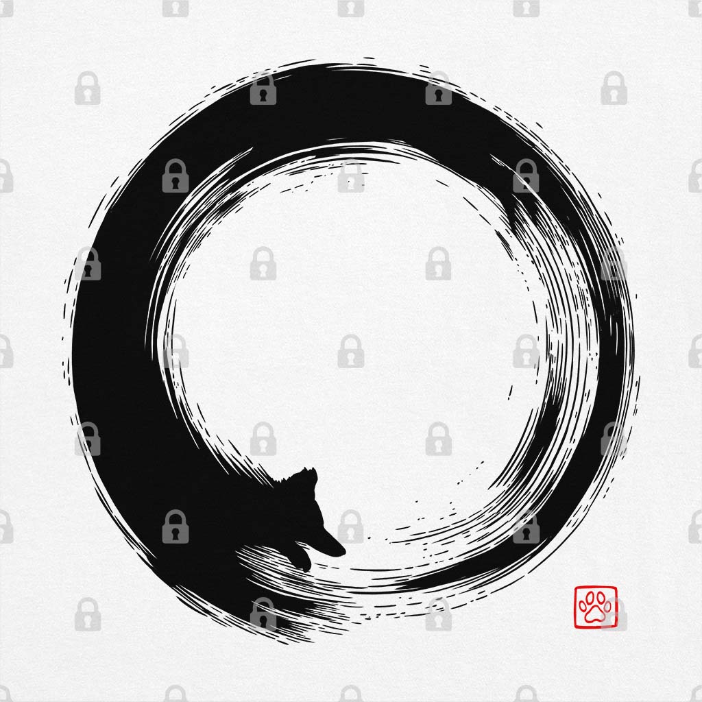 Enso Dog Circle T-Shirt