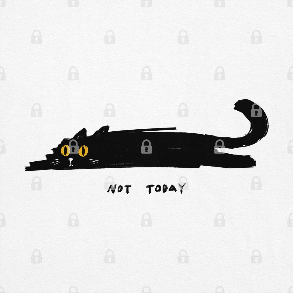 Not Today Cat T-Shirt