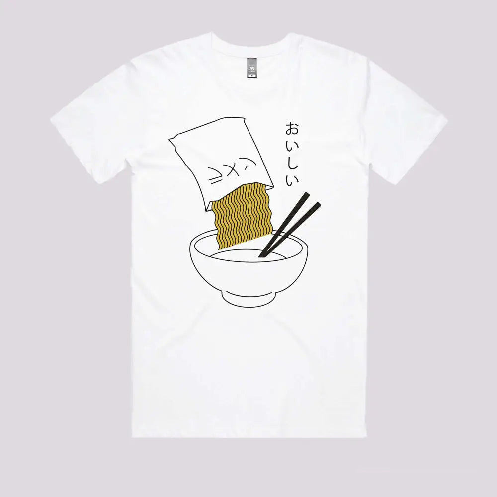 Aesthetic Ramen Noodle T-Shirt Mens / White Xs Adult Tee