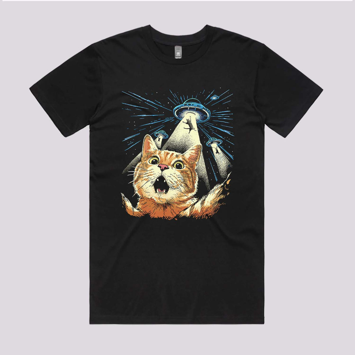 Cat Alien Abduction Graphic Tee