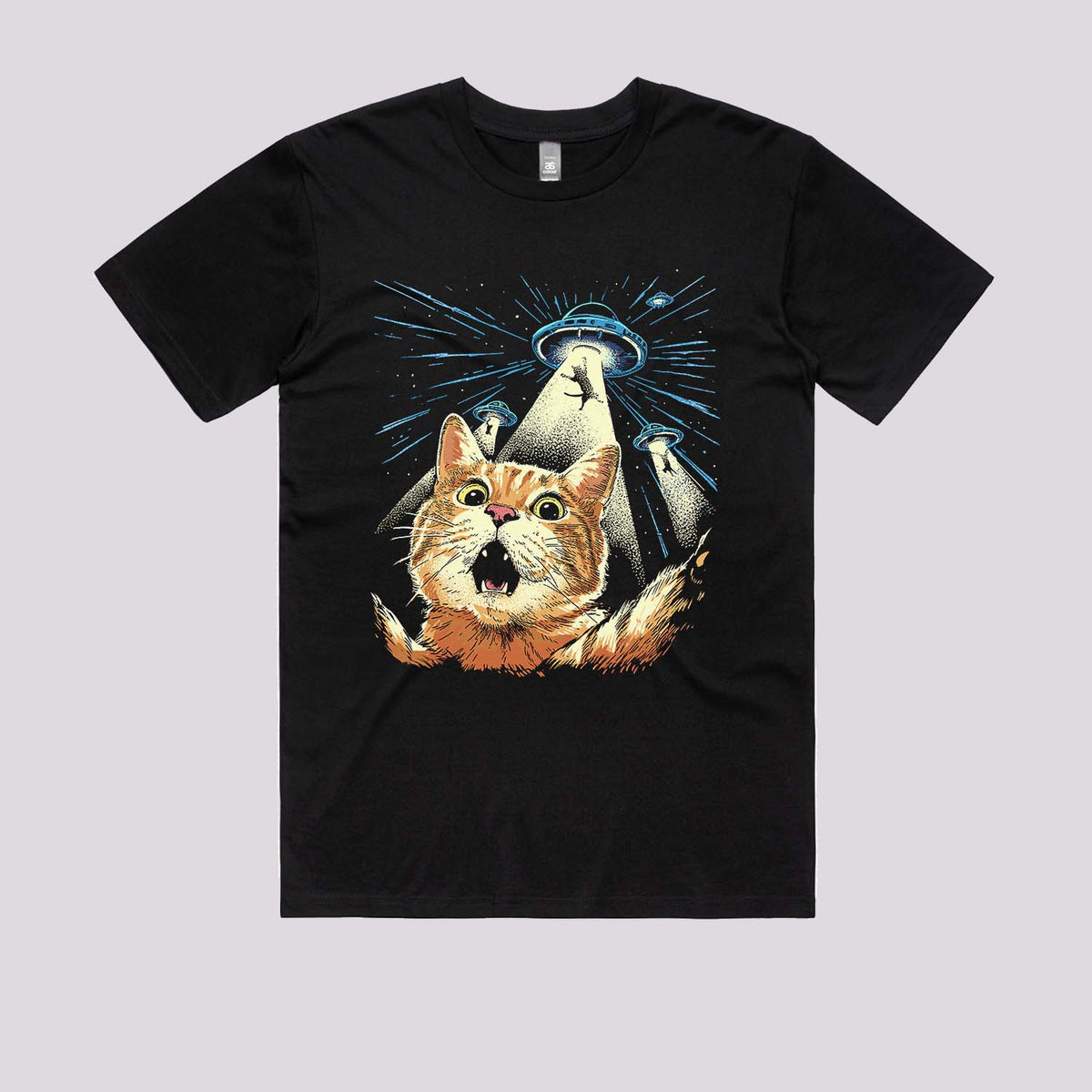 Cat Alien Abduction Graphic Tee