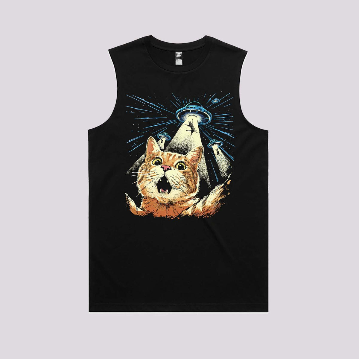 Cat Alien Abduction Graphic Tee