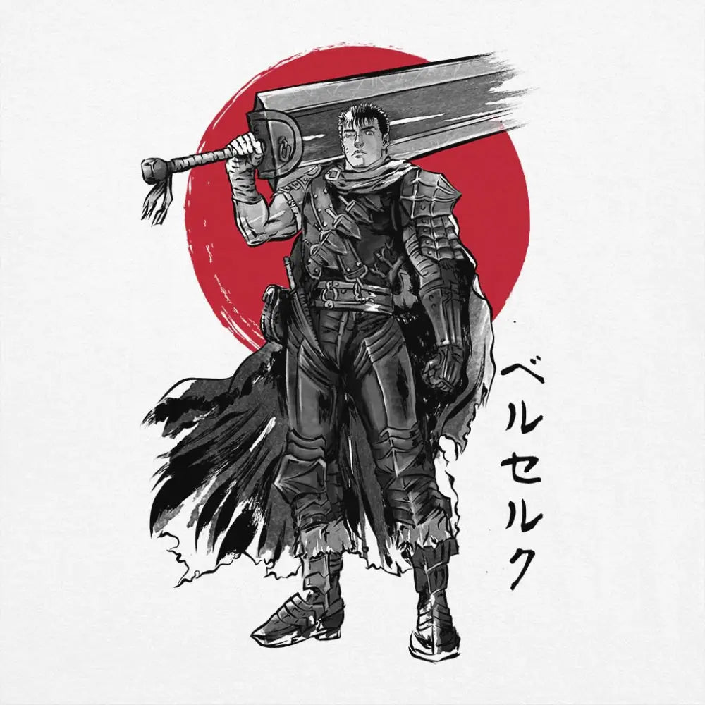 Black Swordsman Sumi-e T-Shirt | Anime T-Shirts