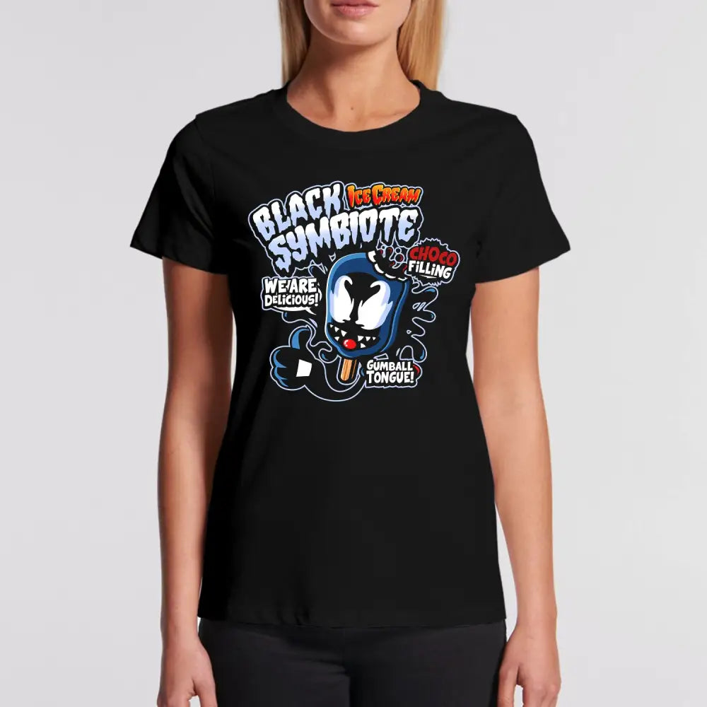 Black Symbiote Ice Cream T-Shirt | Pop Culture T-Shirts