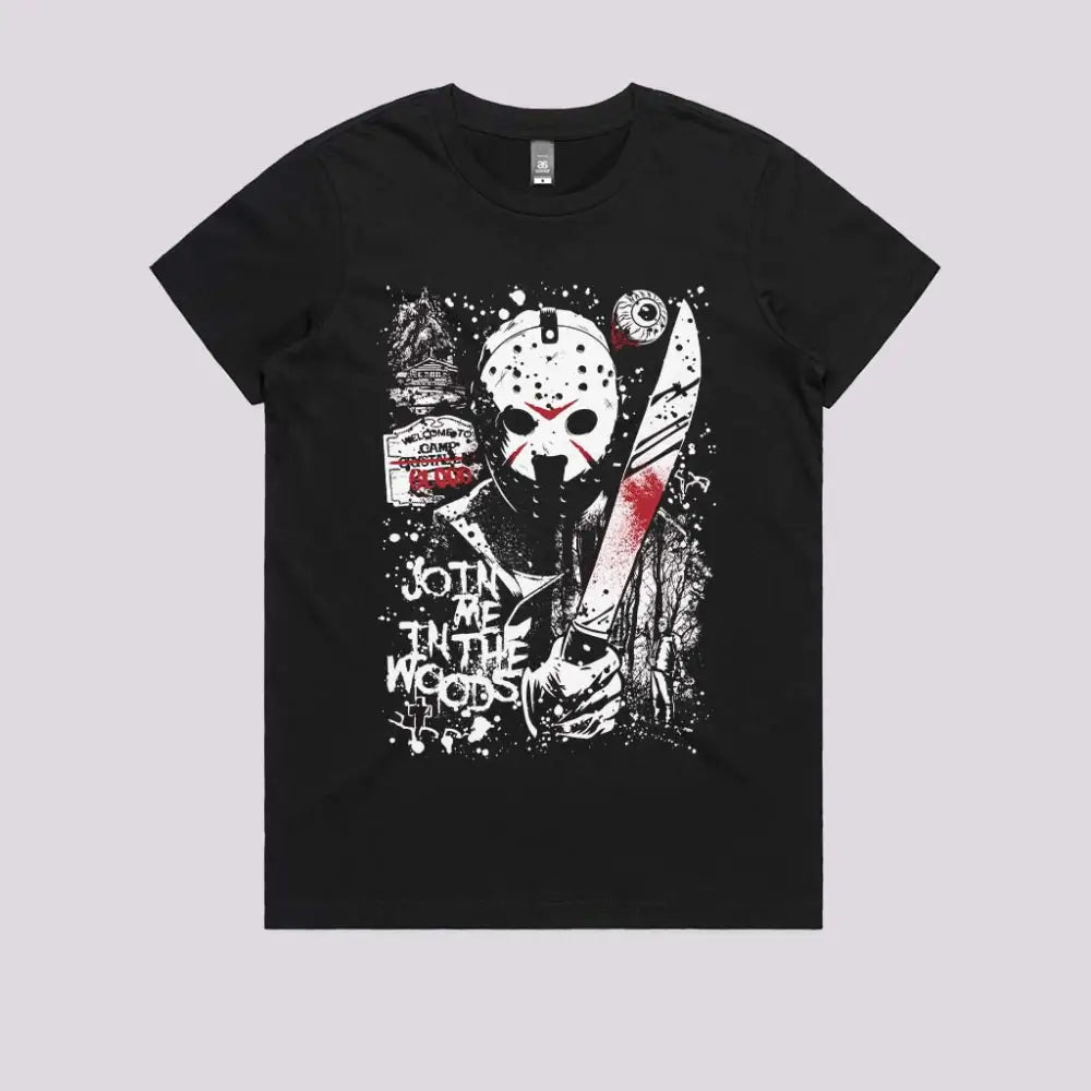 Blood Camp T-Shirt Womens / Black Xs Adult Tee