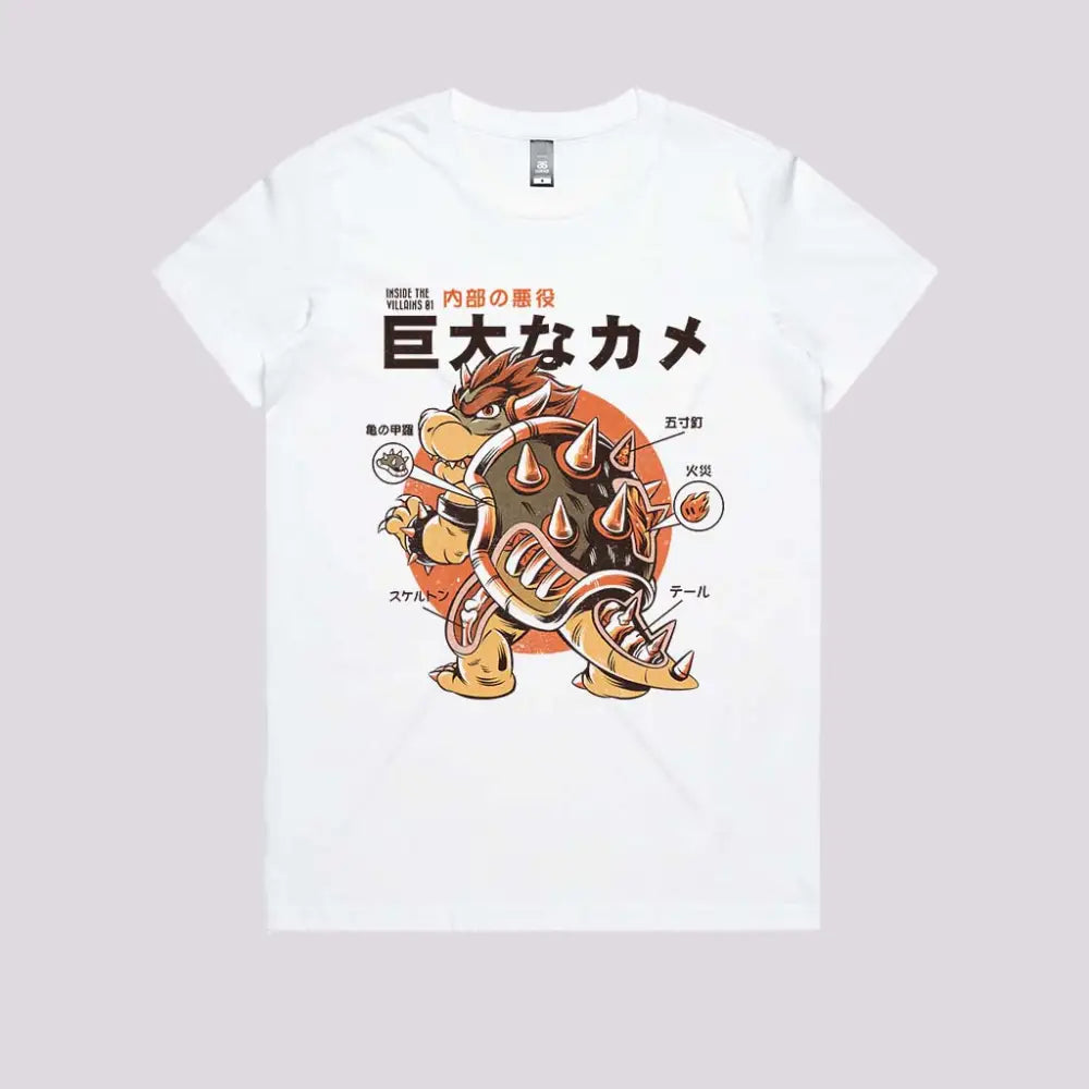 Bowserzilla T-Shirt Womens / White Xs Adult Tee