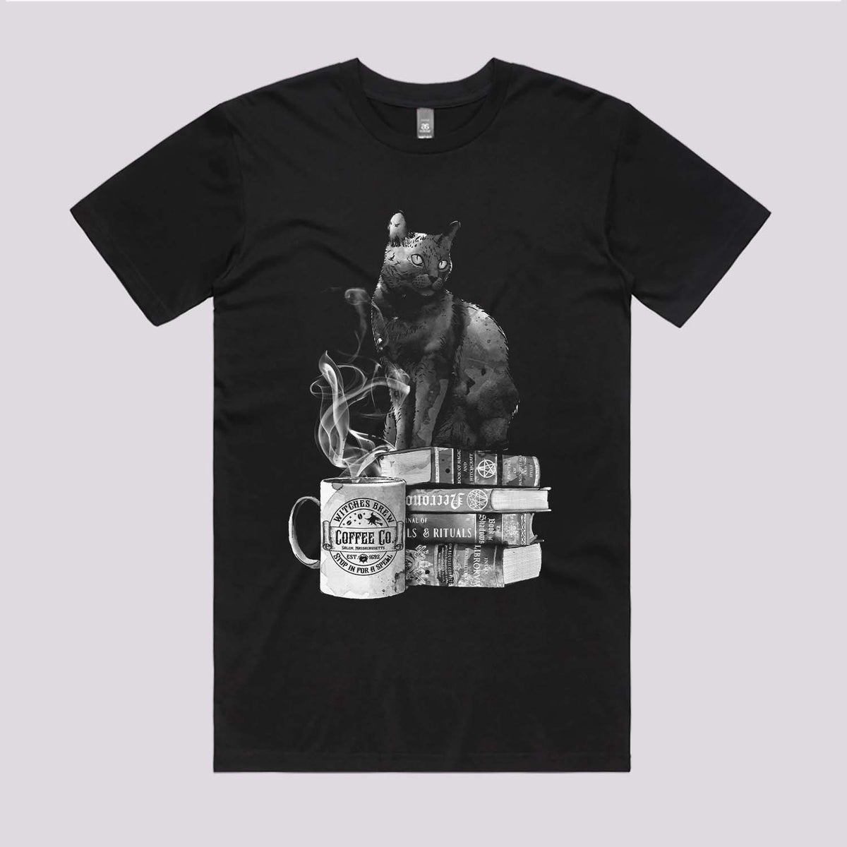 Cat, Books and Coffee T-Shirt | Cool T-Shirts Australia