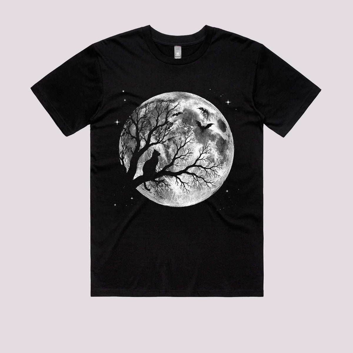 Cat Moon Halloween Graphic Tee