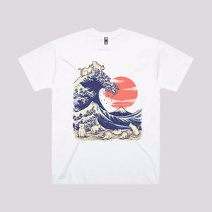Catnagawa Wave T-Shirt | Great Wave off Kanagawa T-Shirts Australia