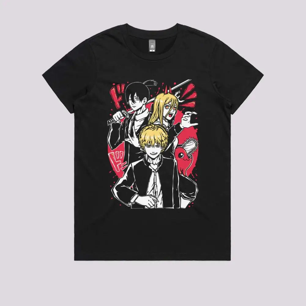 Chainsaw Trio T-Shirt | Anime T-Shirts