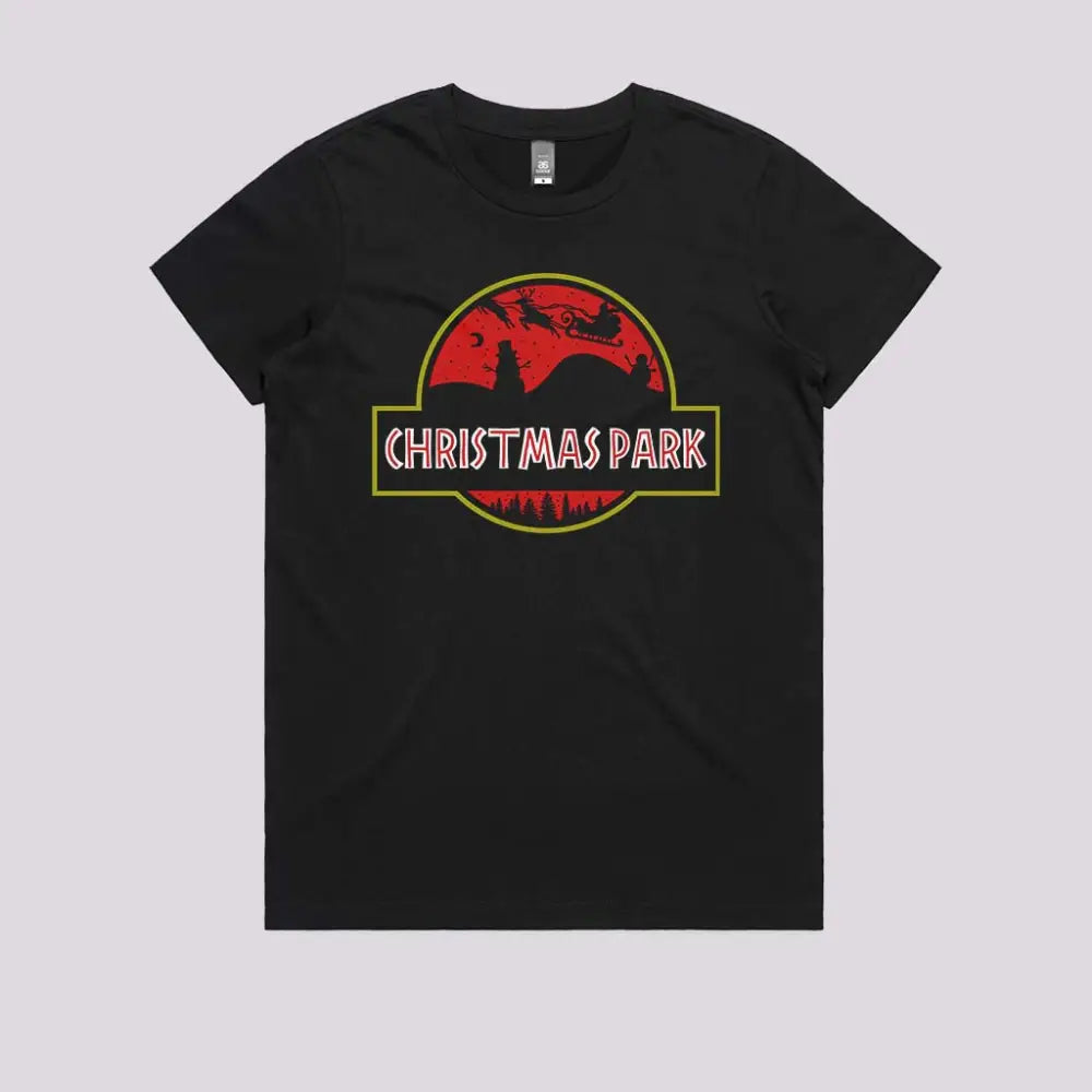 Christmas Park T-Shirt Womens / Black Xs Adult Tee