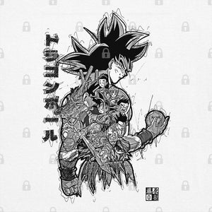 Dragon Warriors Scribble Graphic Hoodie