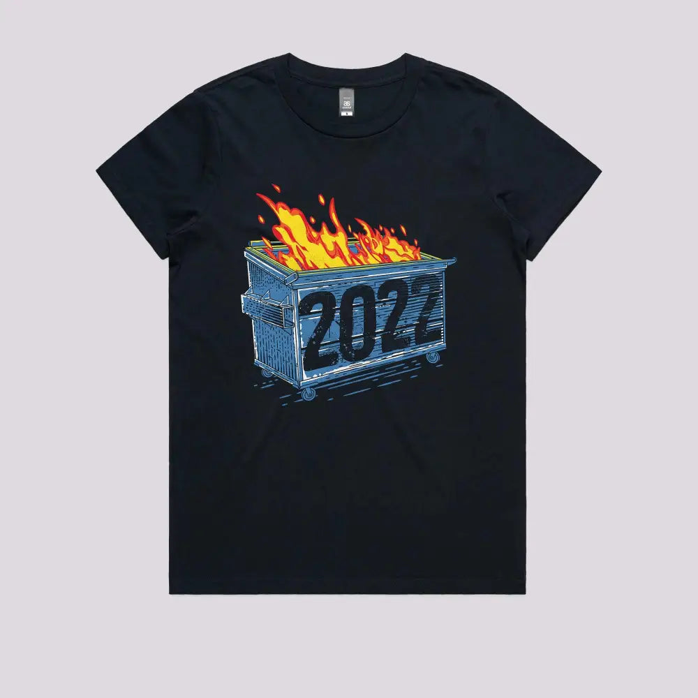 Dumpster Year 2022 T-Shirt Womens / Navy Xs Adult Tee