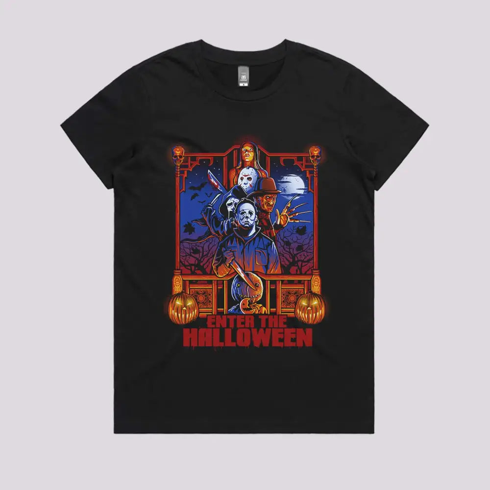 Enter The Halloween T-Shirt Womens / Black Xs Adult Tee