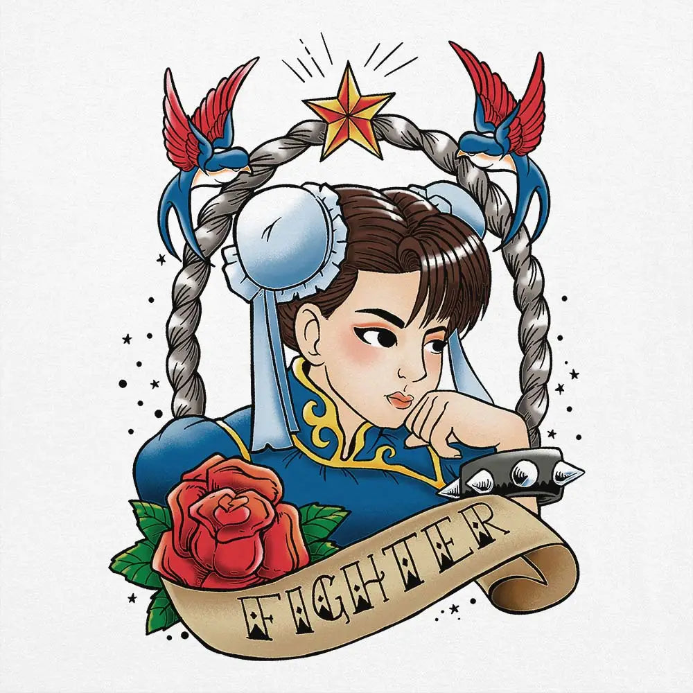 Fighter Girl Tattoo T-Shirt - Limitee Apparel