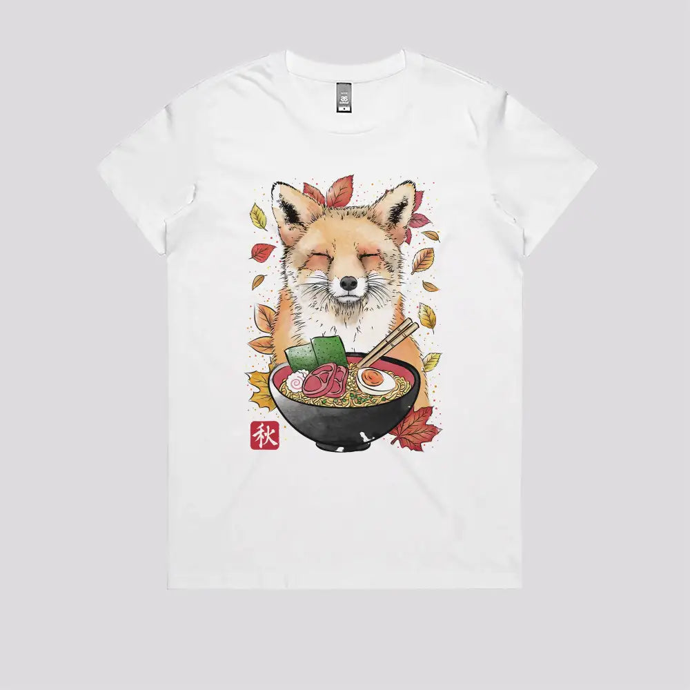Fox, Leaves and Ramen T-Shirt - Limitee Apparel