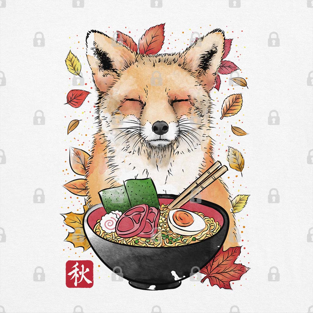 Fox, Leaves and Ramen Hoodie
