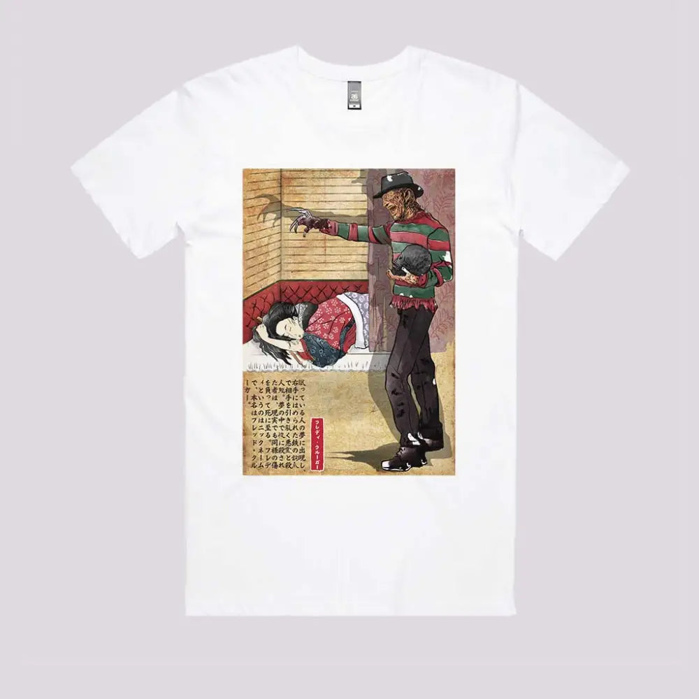 Freddy In Japan T-Shirt Mens / White Xs Adult Tee