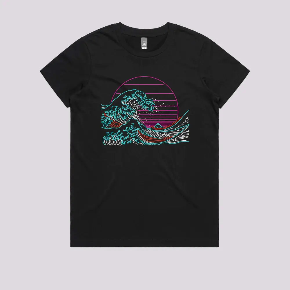 Great Neon Wave T-Shirt - Limitee Apparel