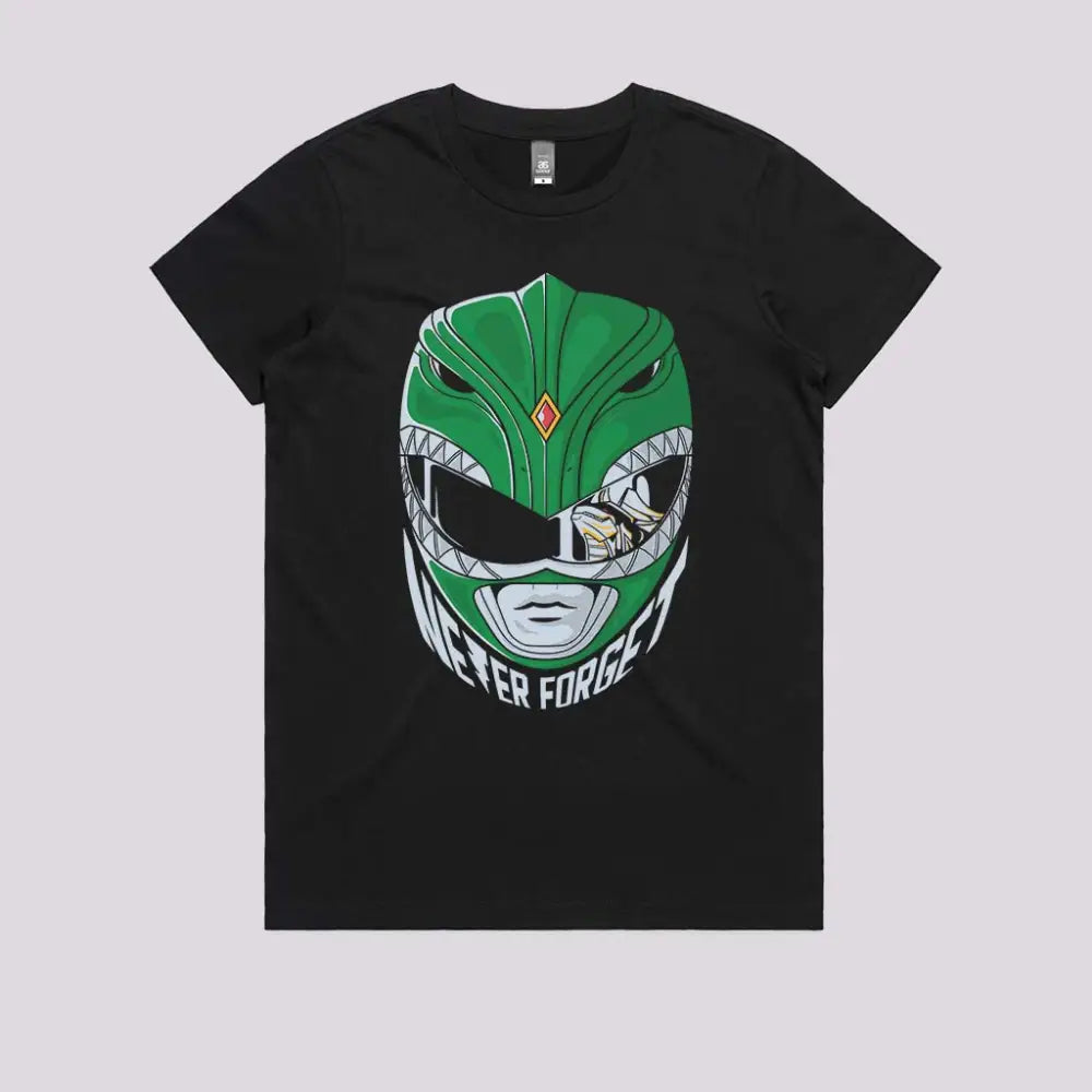 Green Ranger T-Shirt Womens / Black Xs Adult Tee