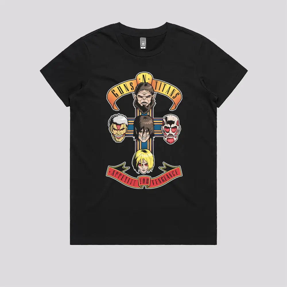 Guns N' Titans T-Shirt | Anime T-Shirts