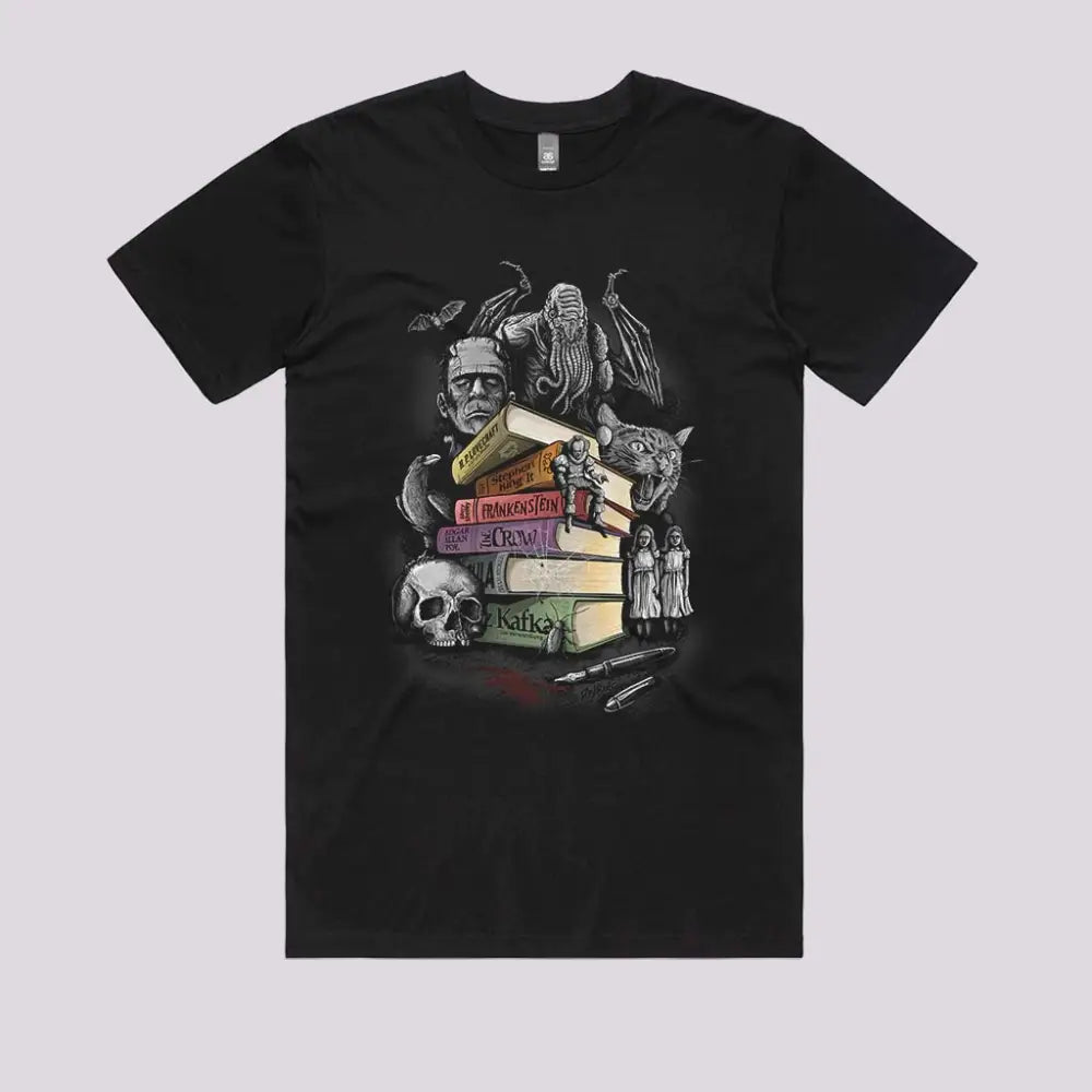 Horror Books T-Shirt Adult Tee