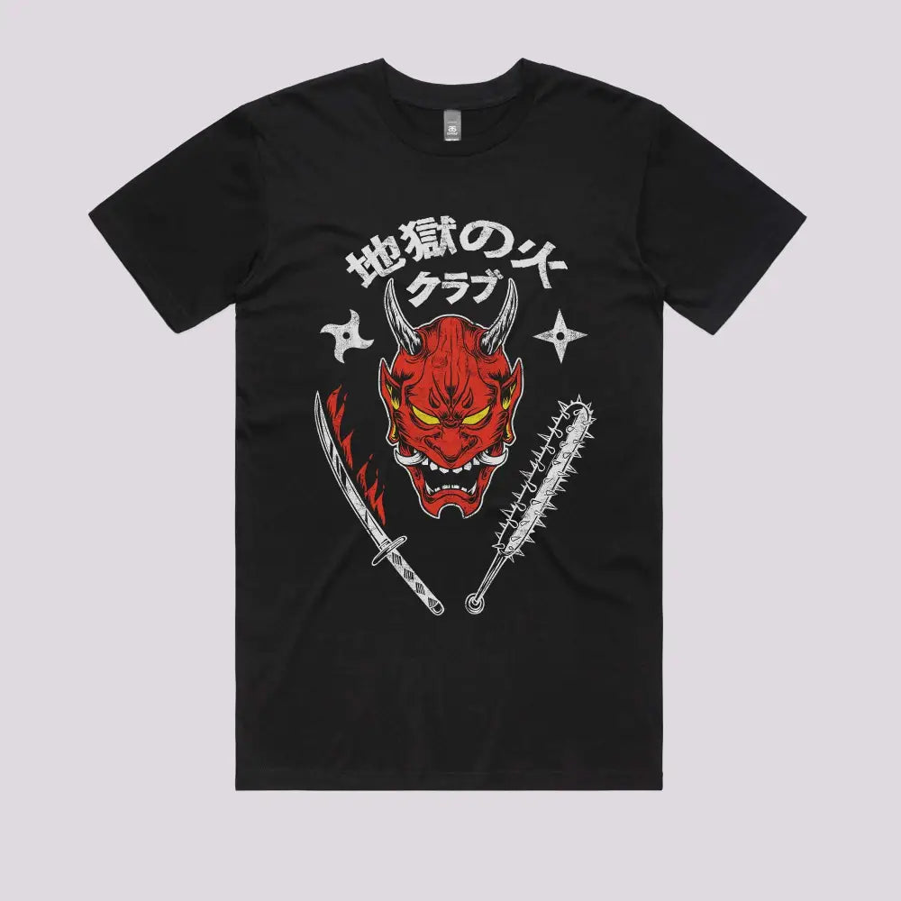 "Japanese Oni Hellfire Club" Graphic T-Shirt Australia | Limitee Apparel