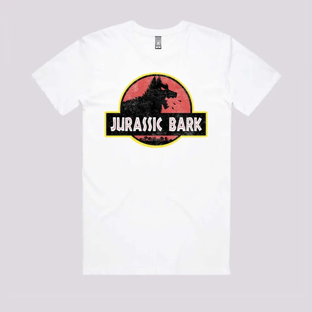 Jurassic Bark T-Shirt Mens / White Xs Adult Tee
