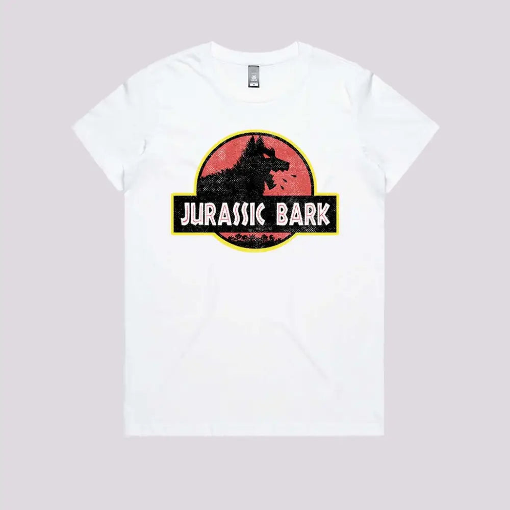 Jurassic Bark T-Shirt Womens / White Xs Adult Tee