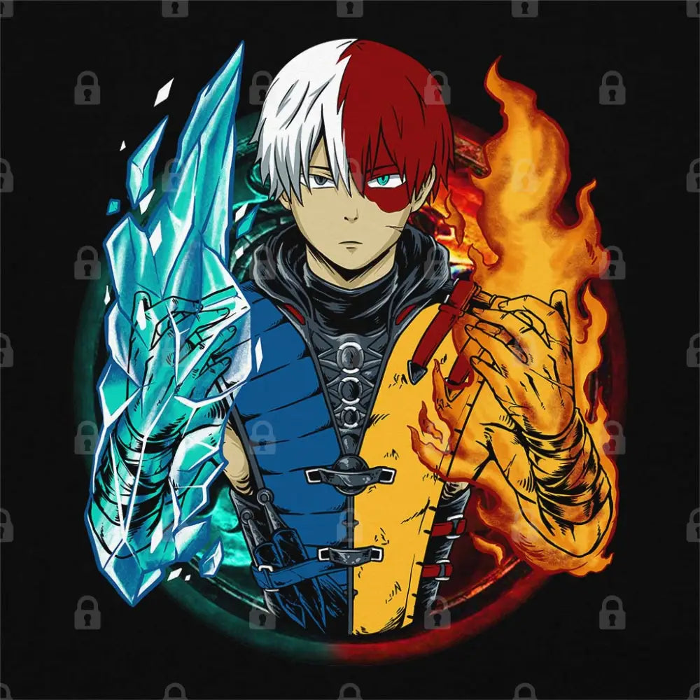Kombat Todoroki T-Shirt | Anime T-Shirts