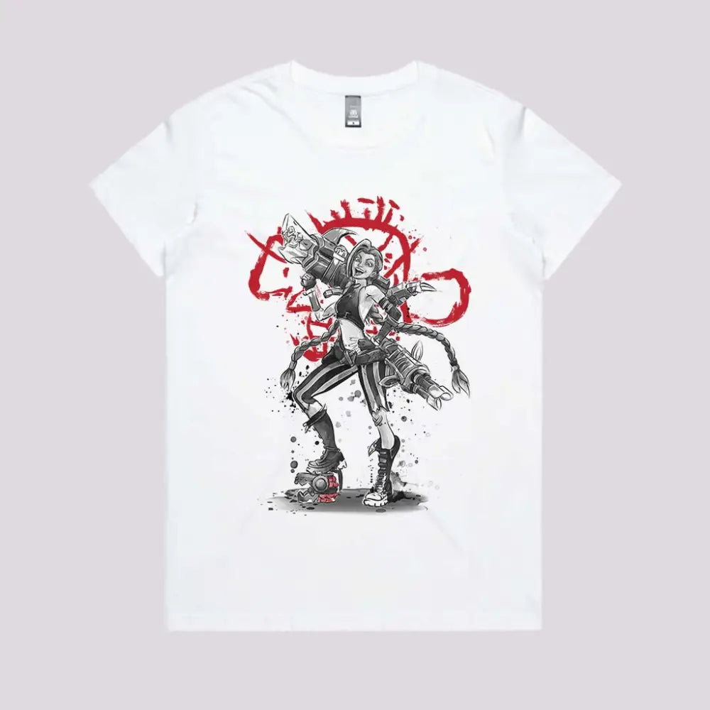 Loose Cannon Girl T-Shirt Womens / White Xs Adult Tee