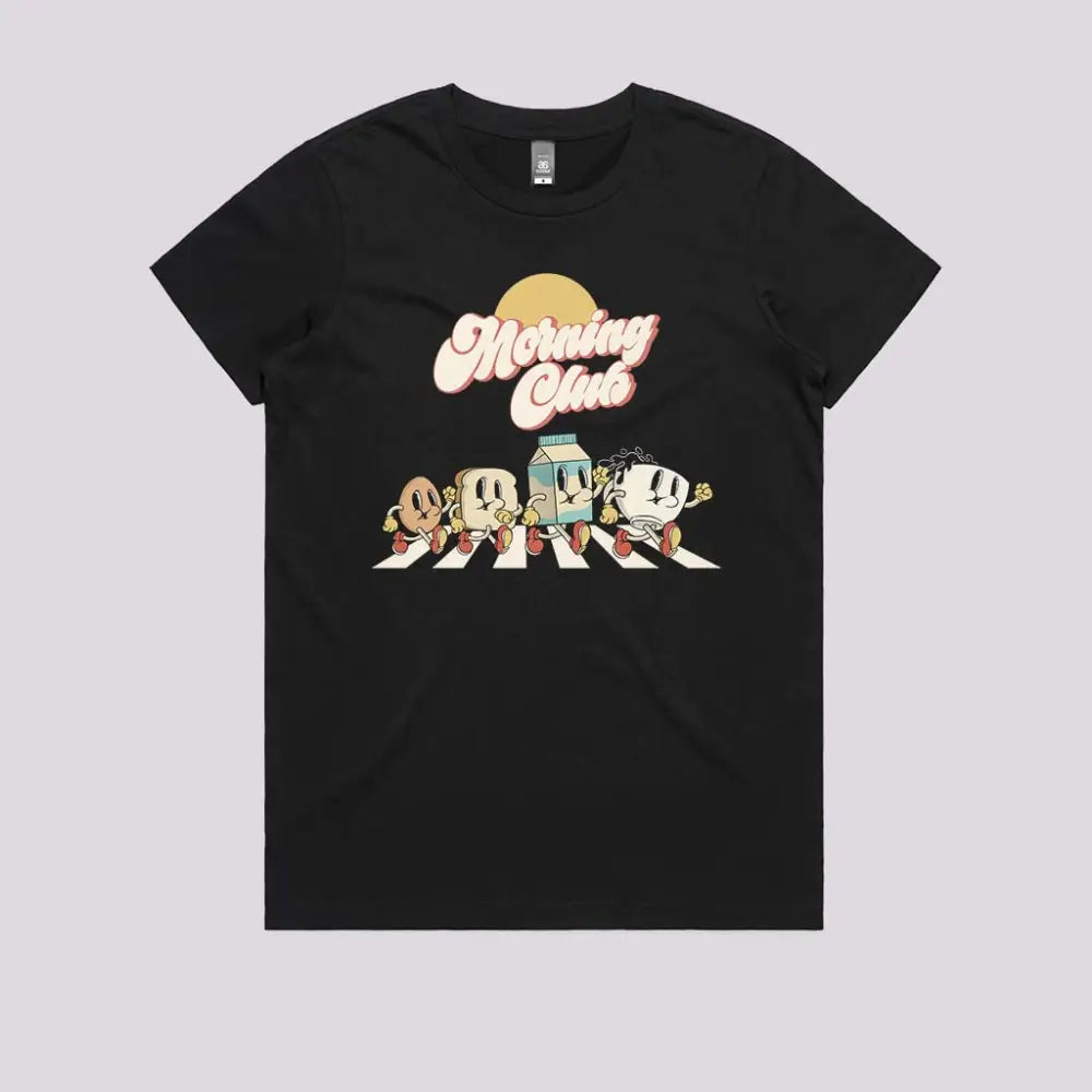 Morning Club T-Shirt Womens / Black Xs Adult Tee