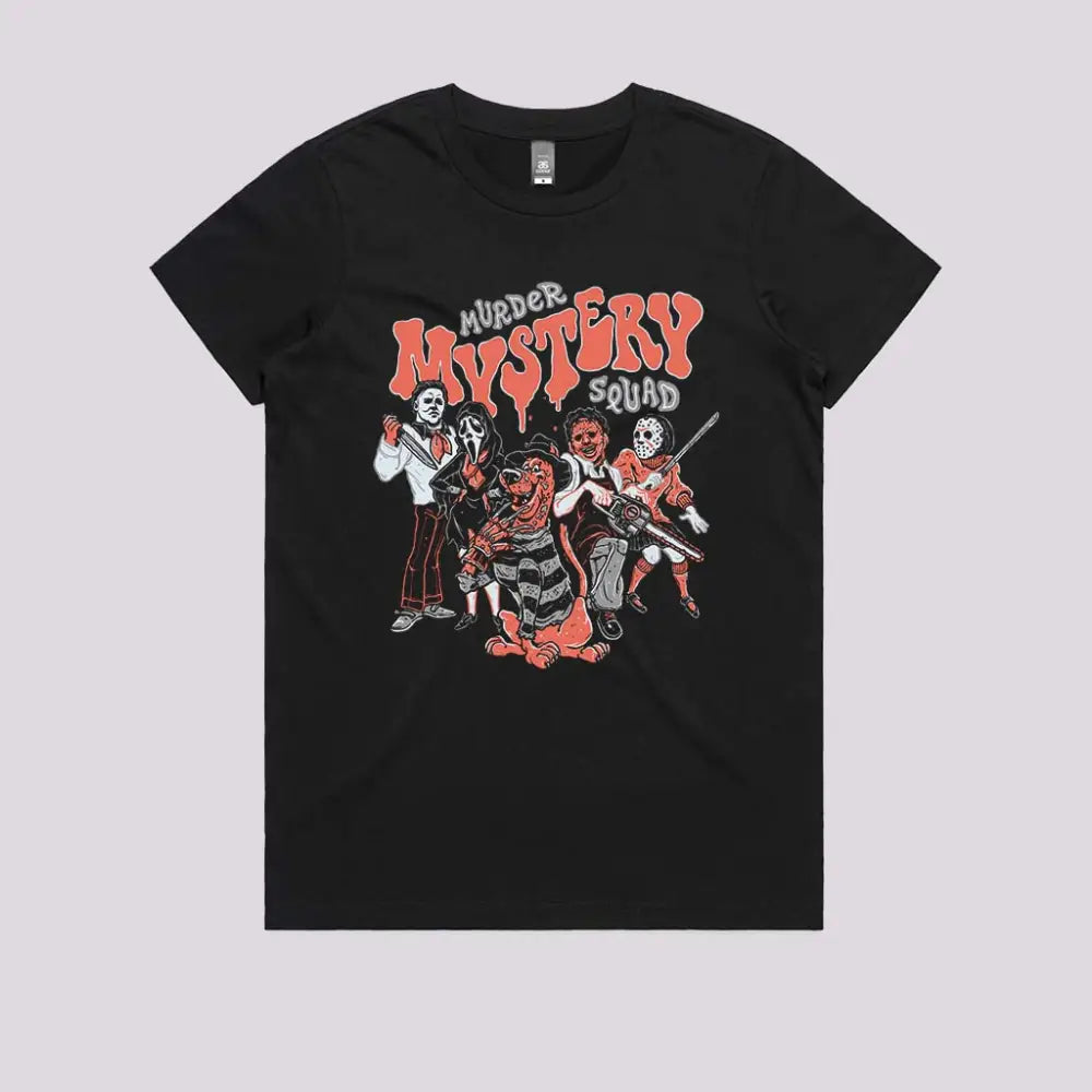 Murder Mystery Squad T-Shirt Womens / Black Xs Adult Tee