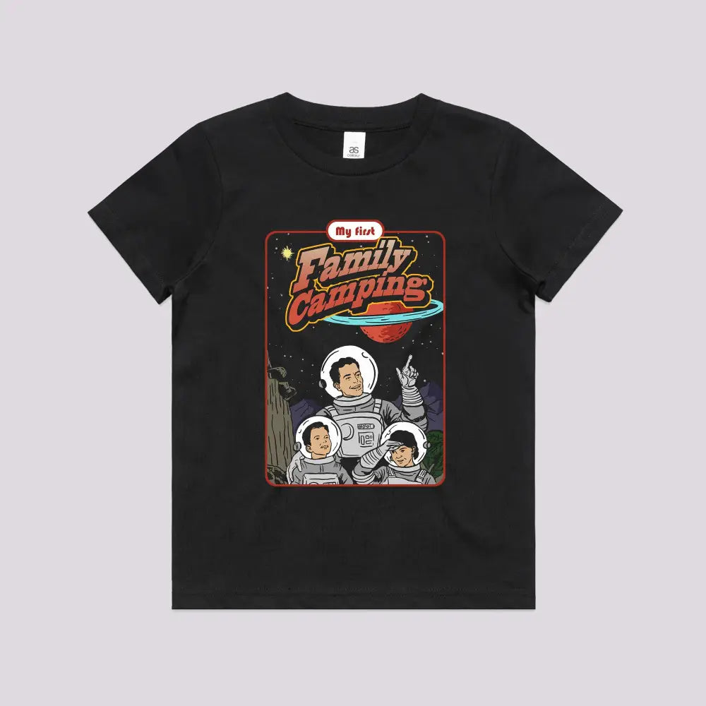 My First Family Camping. Funny Kids T-Shirt Australia | Limitee Apparel