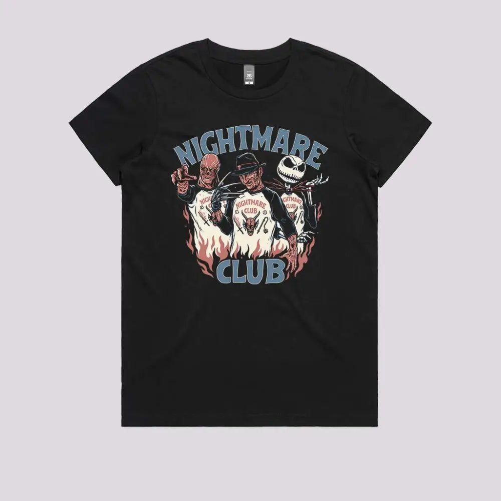 Nightmare Club T-Shirt Womens / Black Xs Adult Tee