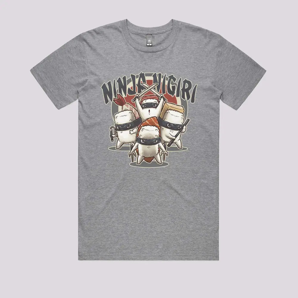 Ninja Nigiri T-Shirt Mens / Heather Grey Xs Adult Tee