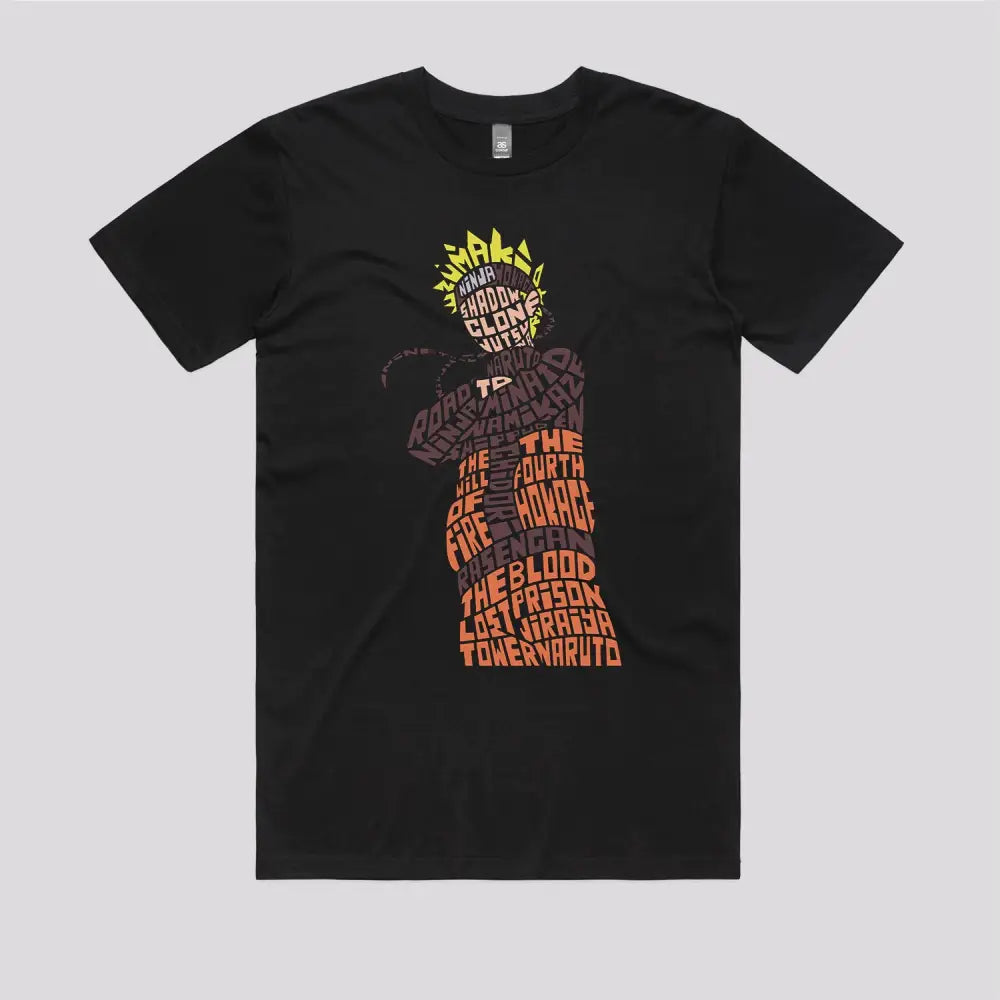 Ninja Typography T-Shirt | Anime T-Shirts