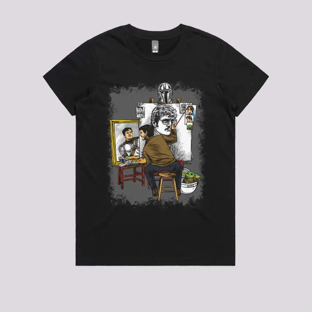 Pedro Triple Self Potrait T-Shirt Womens / Black Xs Adult Tee