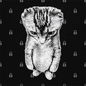 Sad Cat Standing Graphic Tee