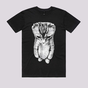 Sad Cat Standing T-Shirt | Funny Cat Meme T-Shirts
