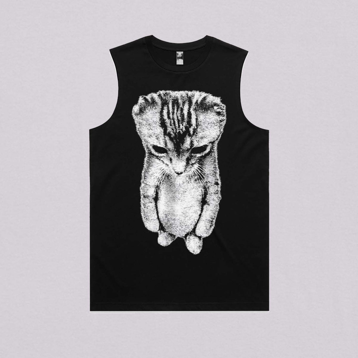 Sad Cat Standing Graphic Tee