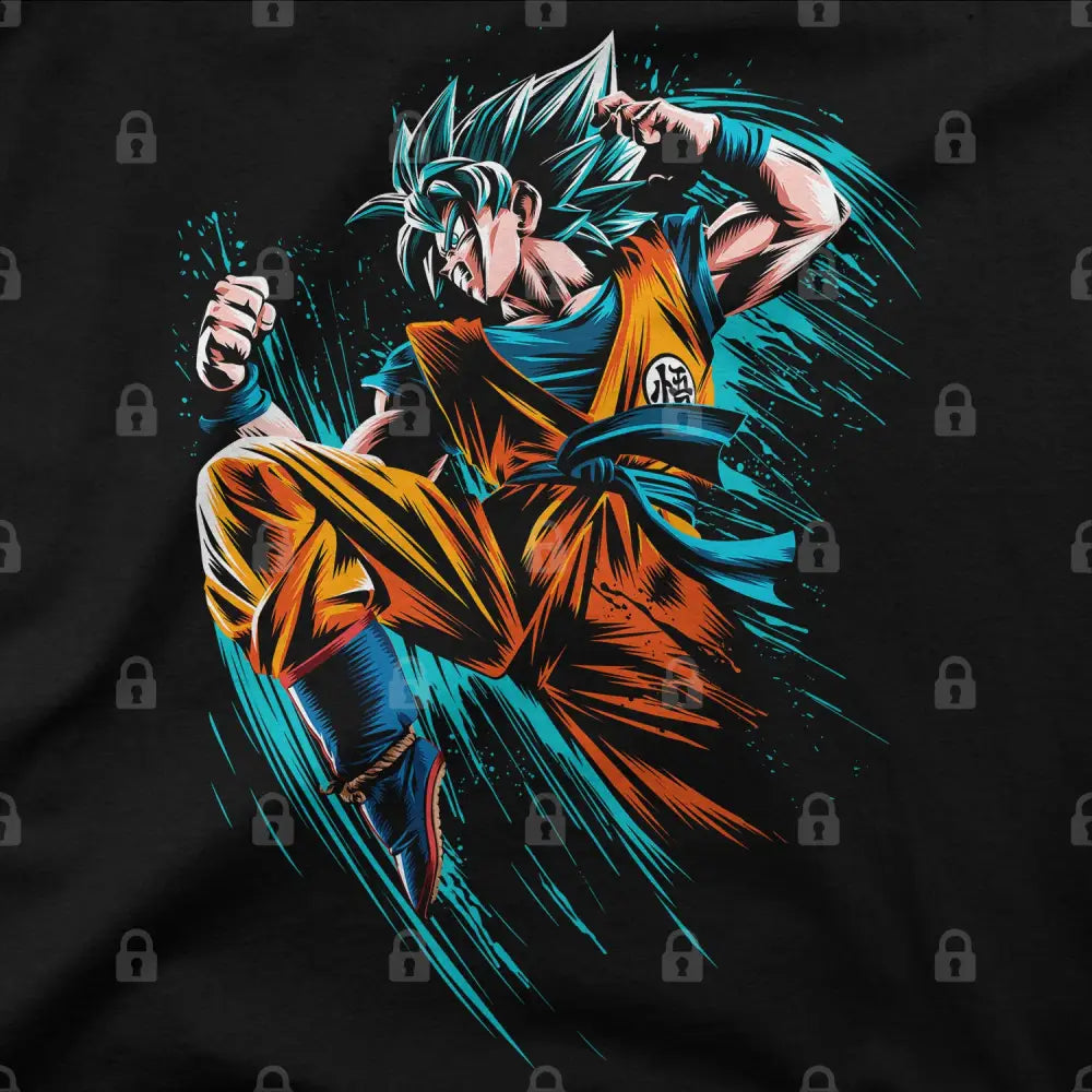 Saiyan Ink Attack T-Shirt | Anime T-Shirts
