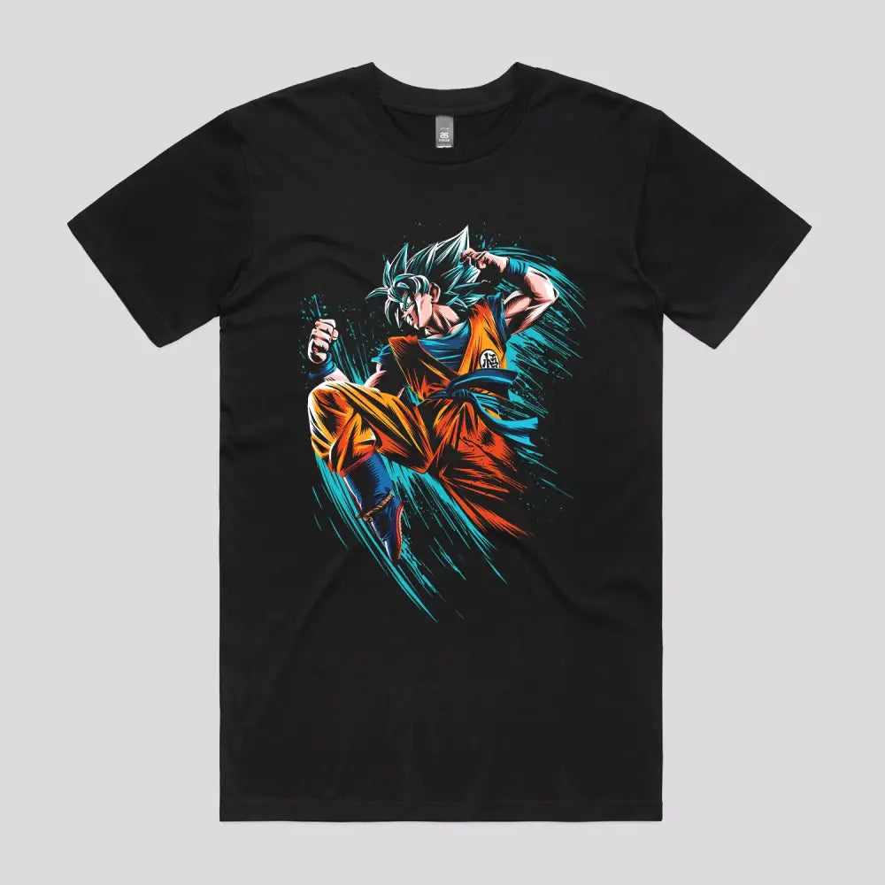 Saiyan Ink Attack T-Shirt | Anime T-Shirts