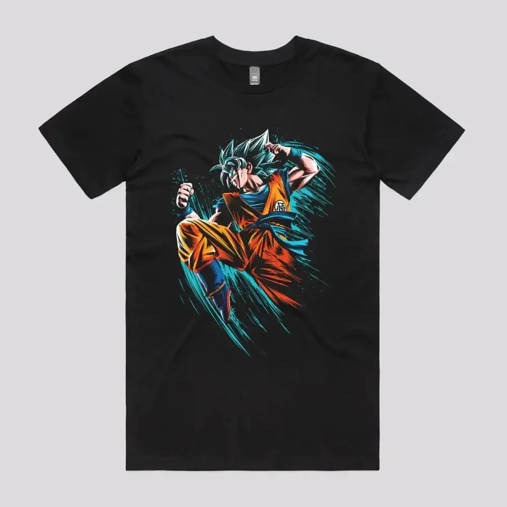 Saiyan Ink Attack T-Shirt | Anime T-Shirts Australia | Limitee Apparel