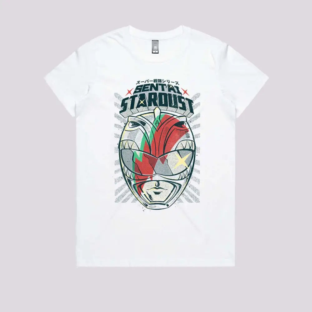 Sentai Stardust T-Shirt Womens / White Xs Adult Tee