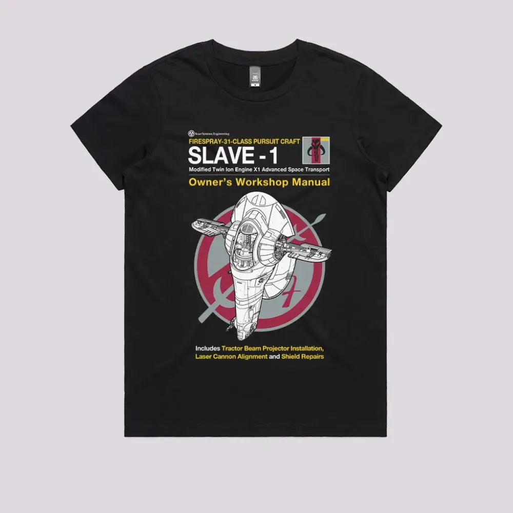 Slave Manual T-Shirt Womens / Black Xs Adult Tee