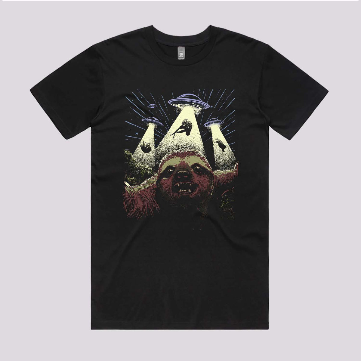 Sloth Alien Abduction Graphic Tee