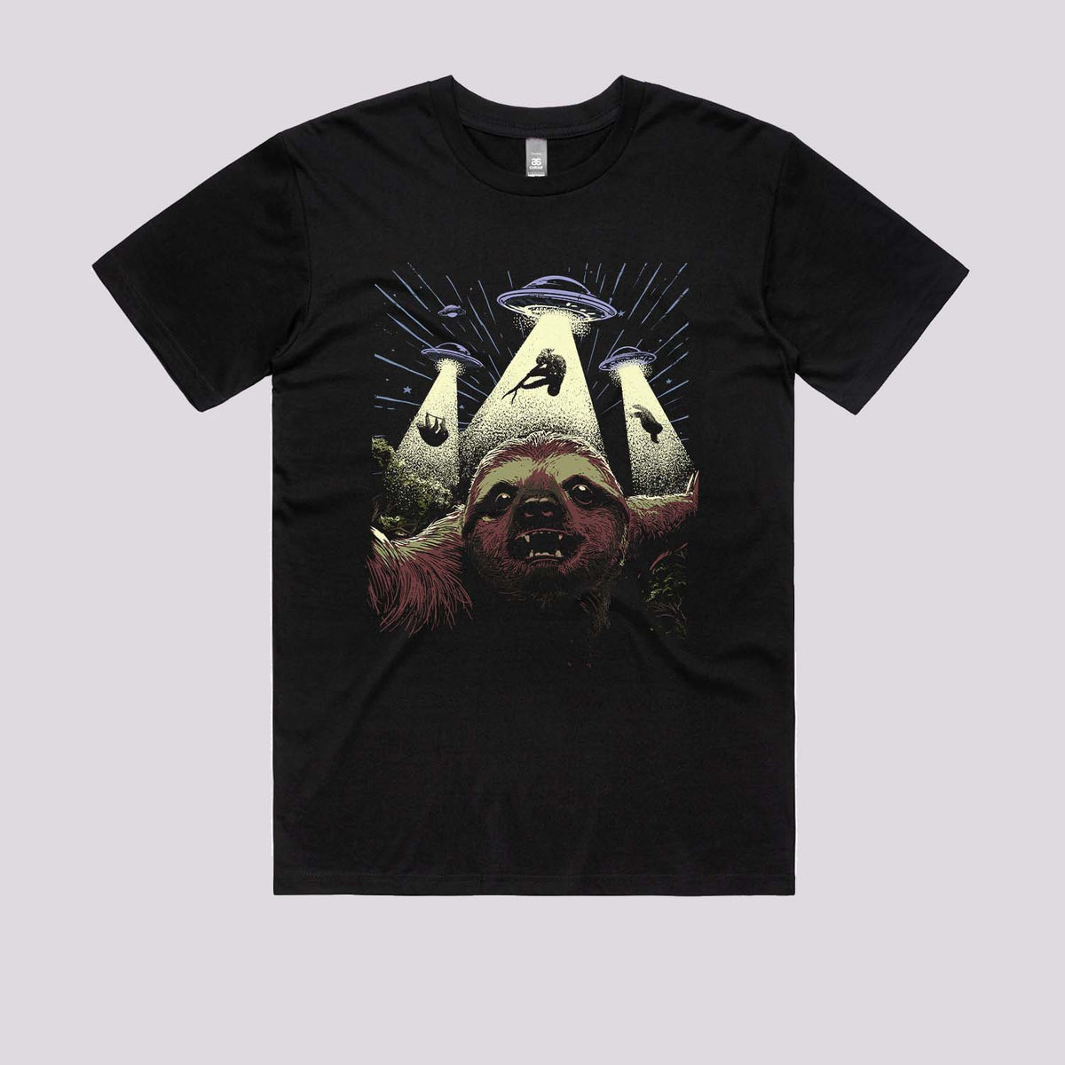 Sloth Alien Abduction Graphic Tee