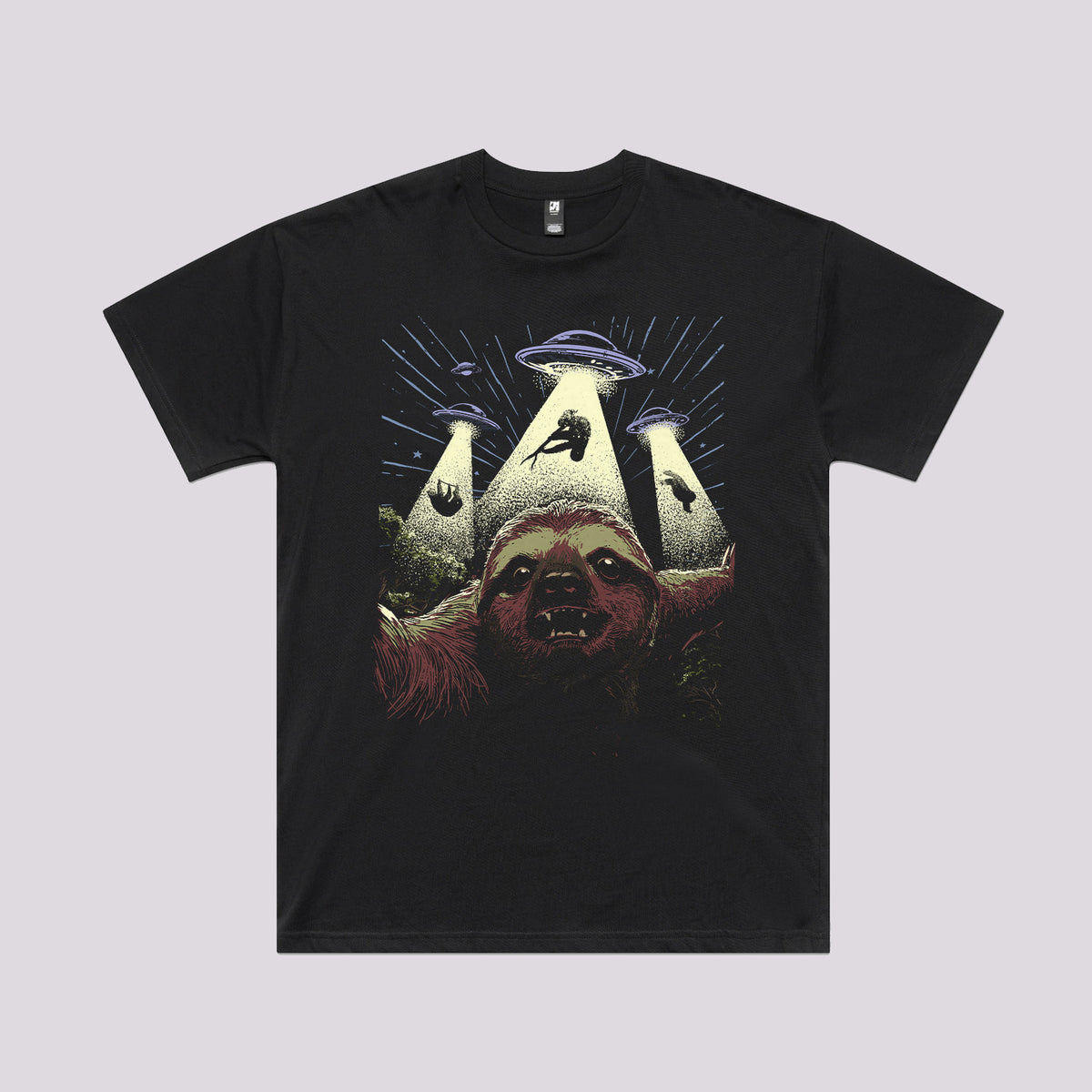 Sloth Alien Abduction T-Shirt | Funny Sloth T-Shirts Australia