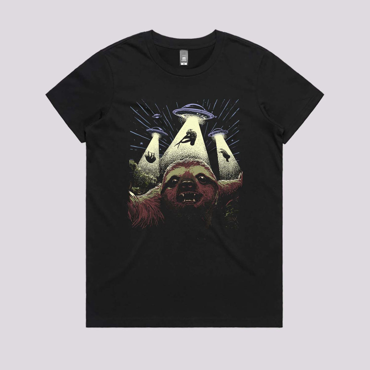 Sloth Alien Abduction Graphic Tee